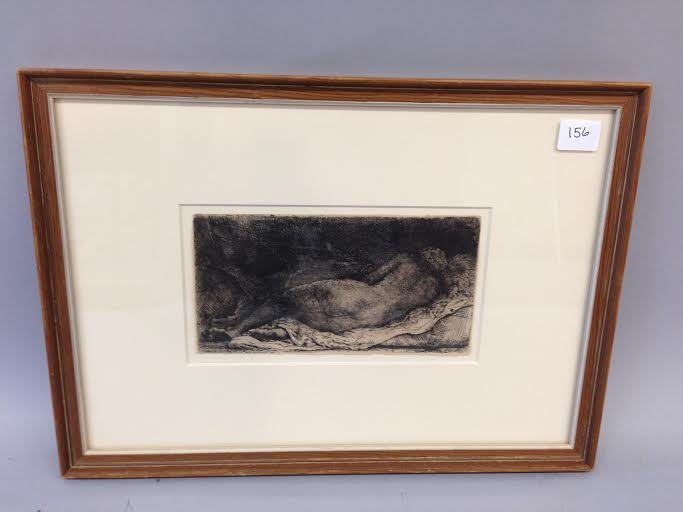 Rembrandt Etching - "Negress Lying Down" (1 of 6)