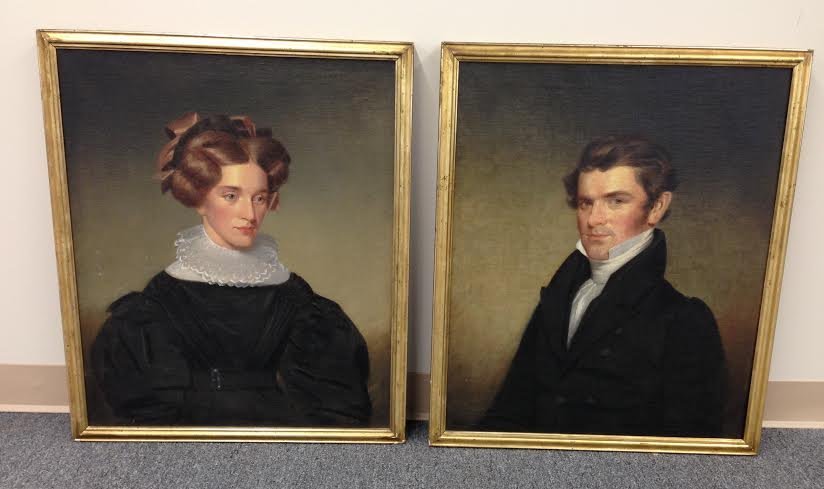 Pair of early 19th century American portraits - Oil (1 of 5)