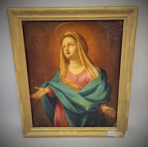 Italian Old Master painting on copper- Madonna (1 of 6)
