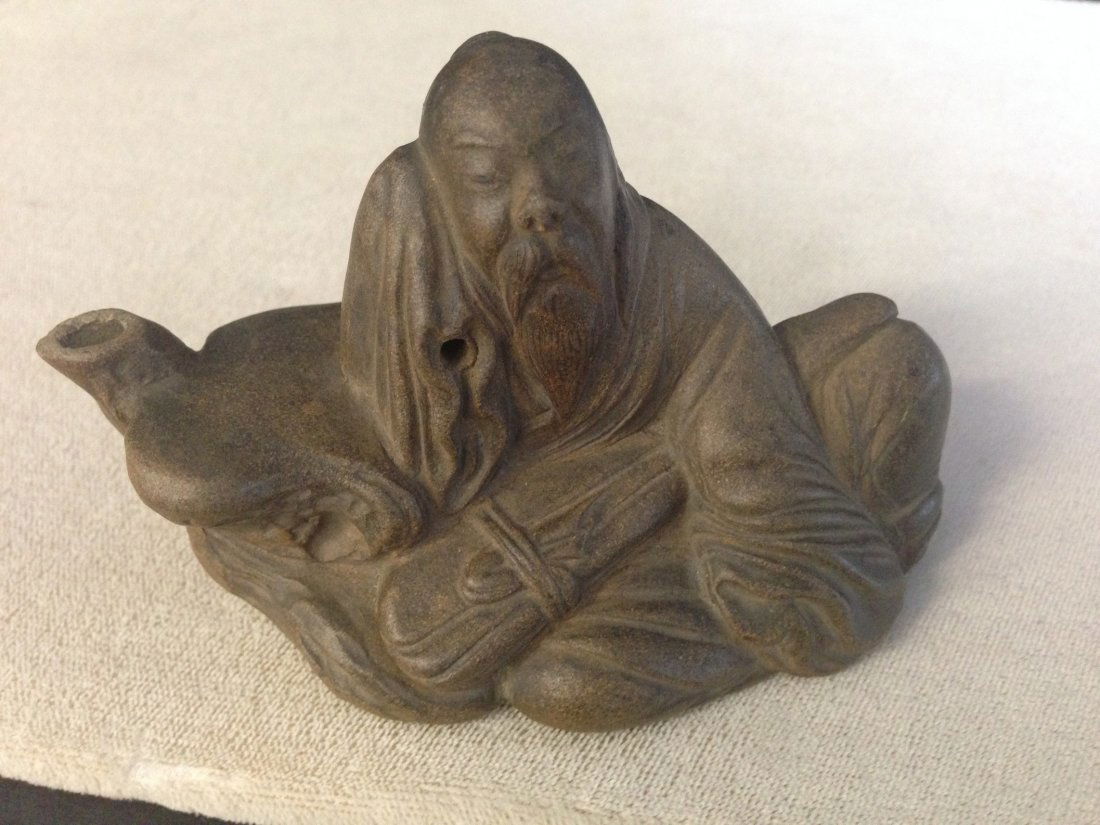 19th century Japanese Clay figural water pot in the (1 of 7)