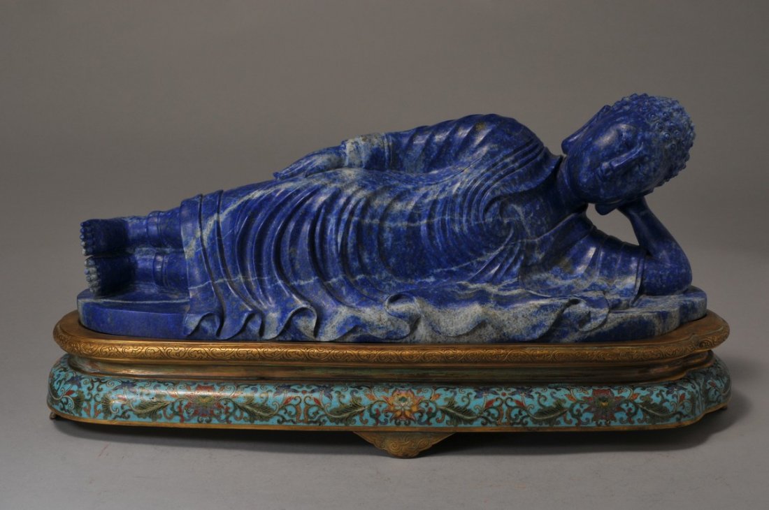 Lapis Lazuli Buddha. China. 20th century. Paranivana (1 of 5)