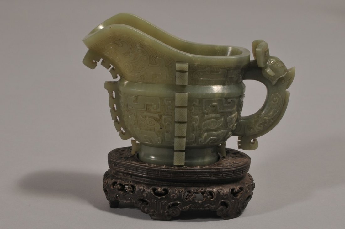 Jade Archaic style vessel. China. 18th/19th century. Yi (1 of 9)