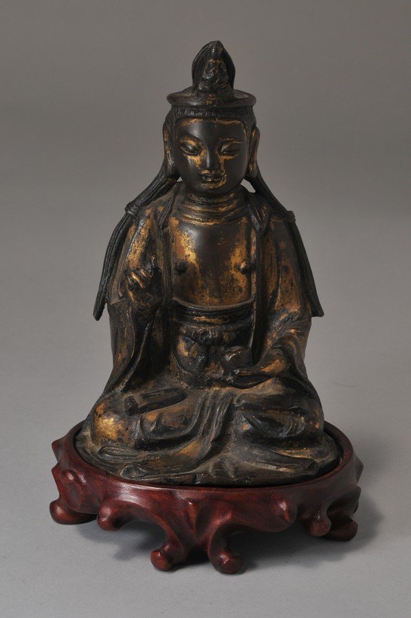 Gilt Bronze Buddha. China. Ming period or earlier. (1 of 5)