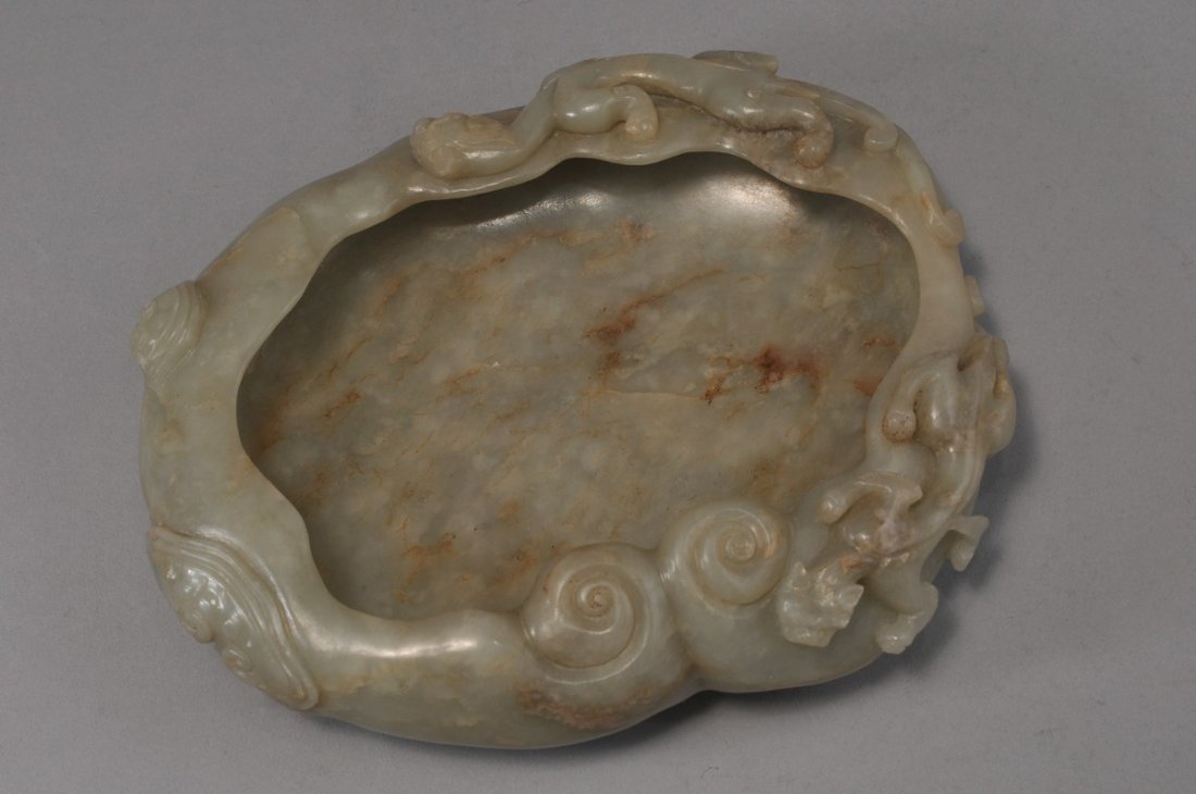 Jade Brush washer. China. 19th century. Stone of a (1 of 3)