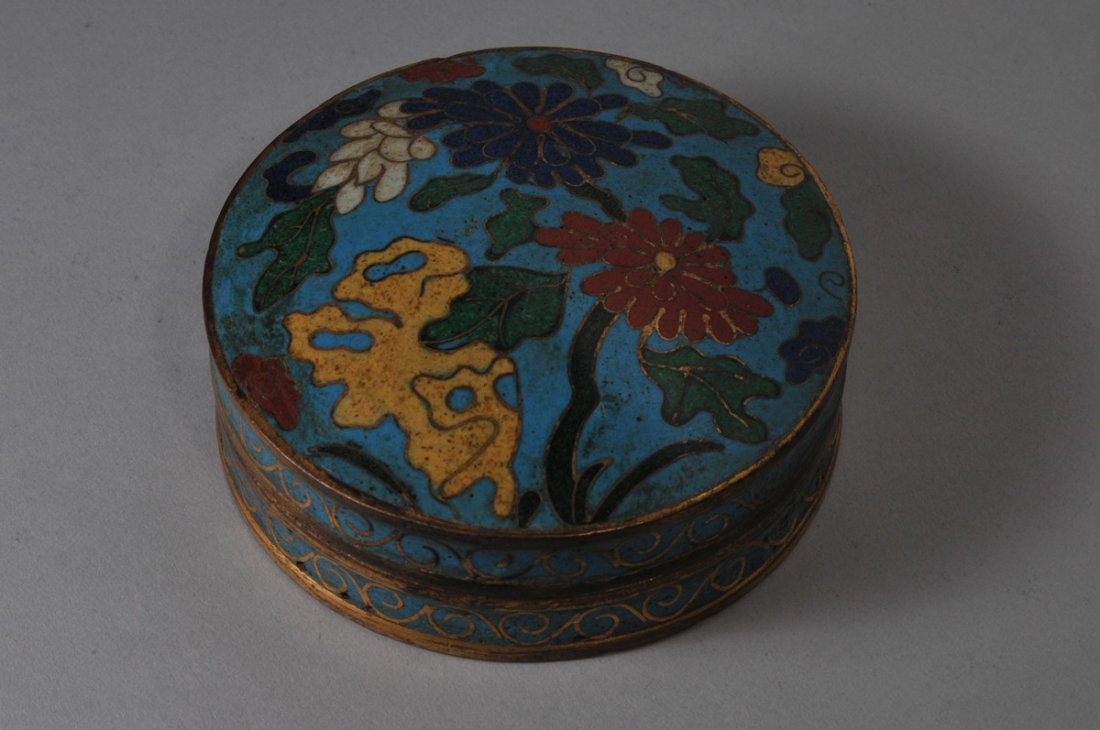 Cloisonn Incense box. China. 19th century. Decoration (1 of 4)