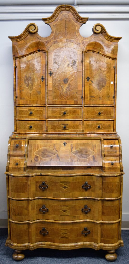 20th century Italian Baroque style Burlwood decorated (1 of 10)