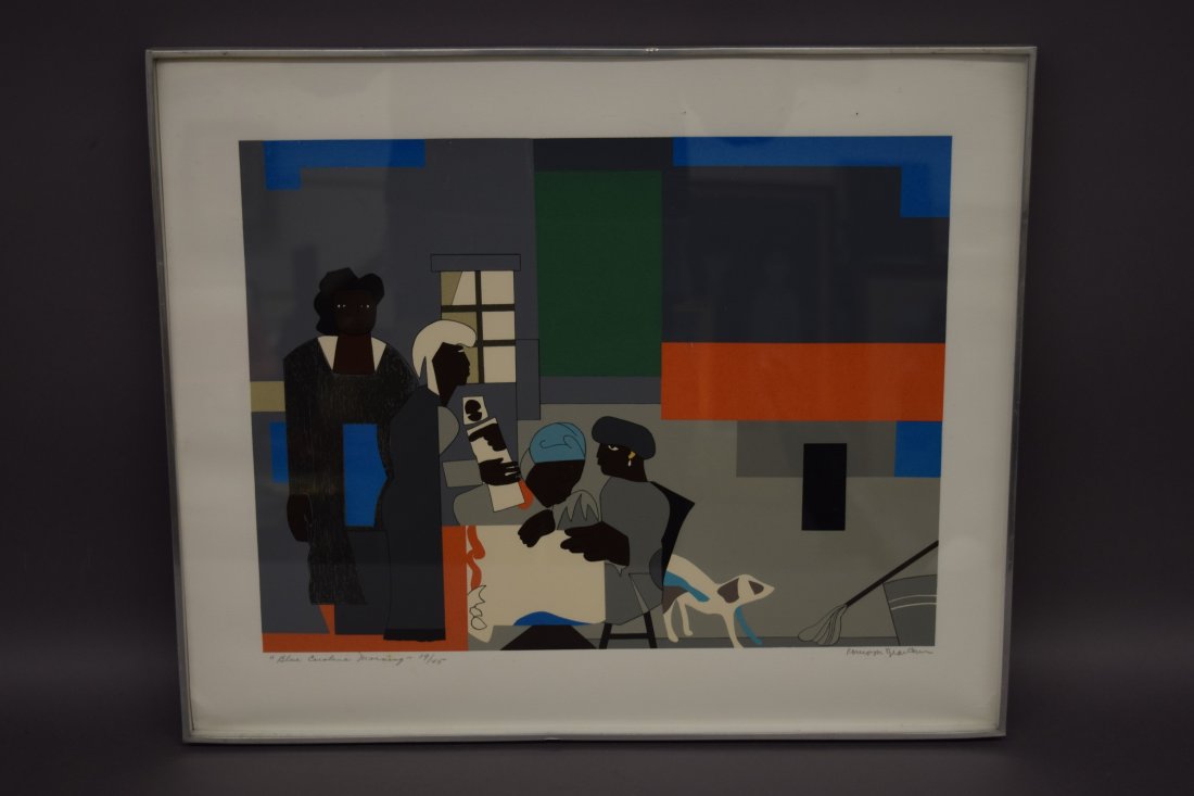 Romare Bearden. Original Silkscreen print. "Blue (1 of 10)