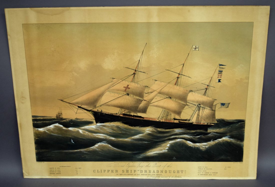 N. Currier original "Clipper Ship Dreadnought" Large (1 of 10)