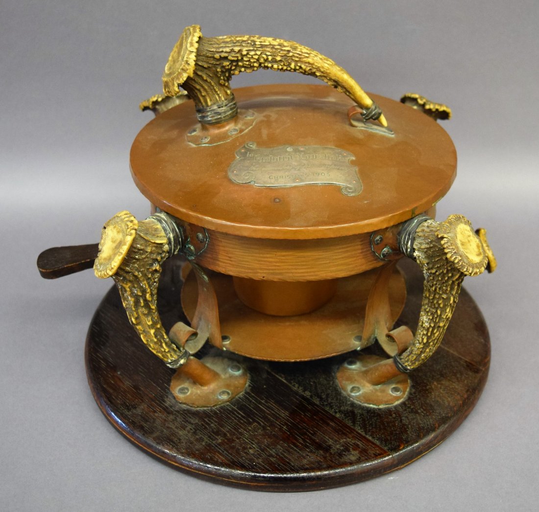 Heinrich Copper and Silver mixed metals Chafing dish (1 of 8)