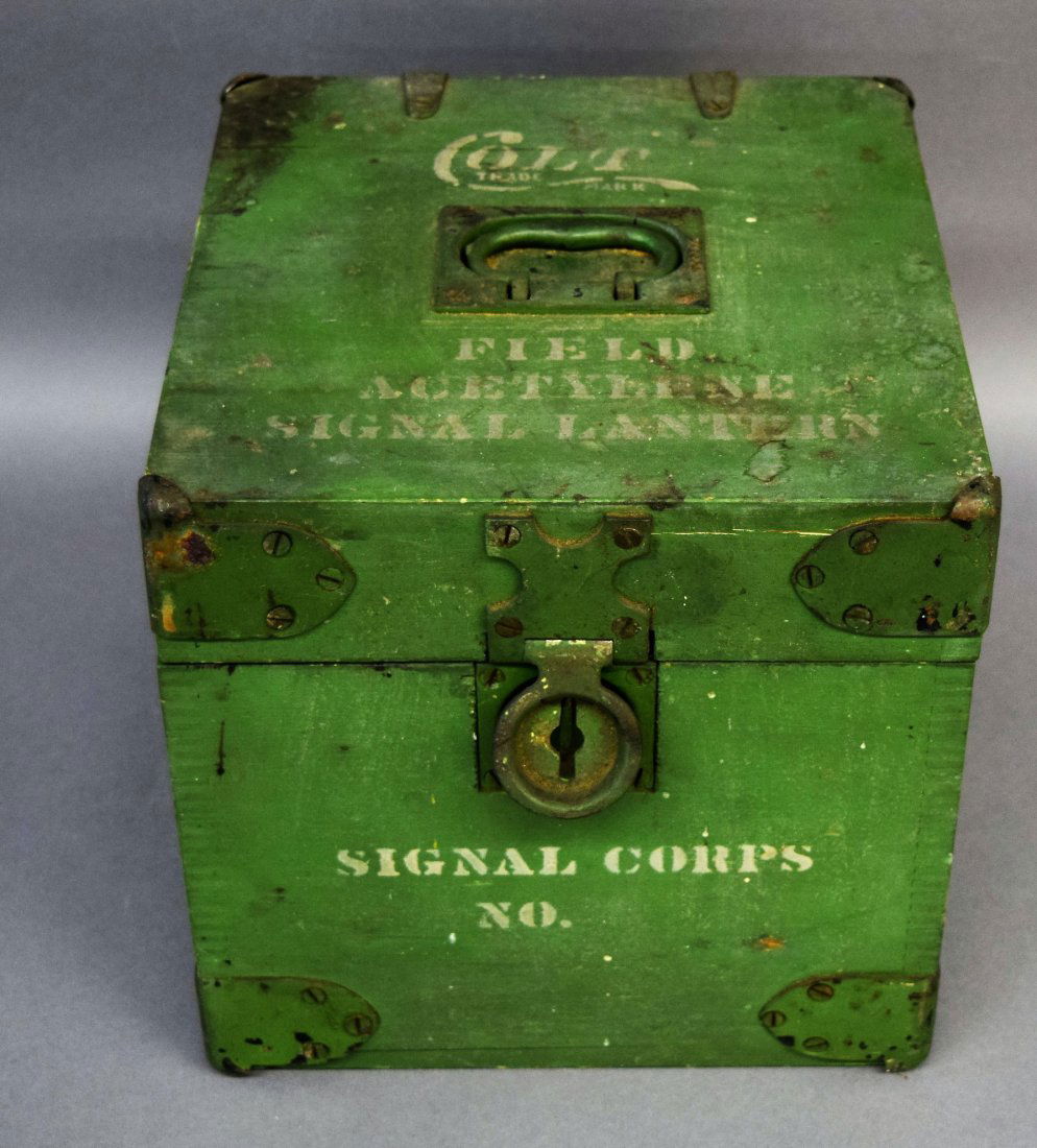 Colt Field Acetylene lantern in original green (1 of 8)