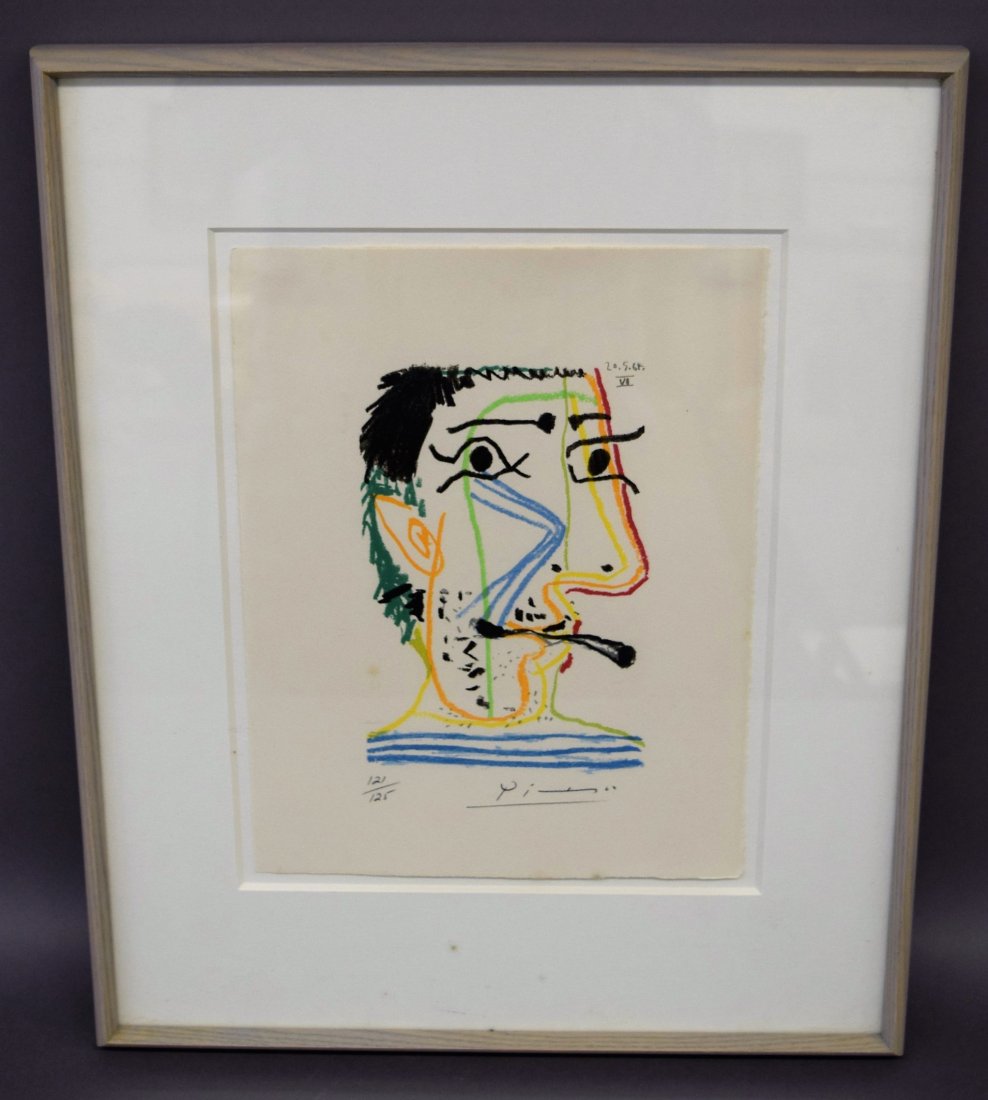 Pablo Picasso. Limited signed edition lithograph. "Old (1 of 6)
