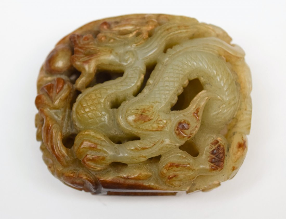 Jade carving. China. Yuan period. (1279-1368). Grey (1 of 8)