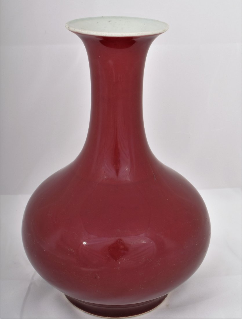 Porcelain vase. China. 18th century. Copper red glaze (1 of 10)