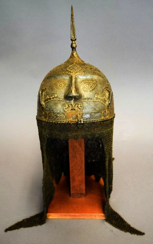 Helmet. Persia. 19th cent. Steel. Kulakhud with demon (1 of 10)