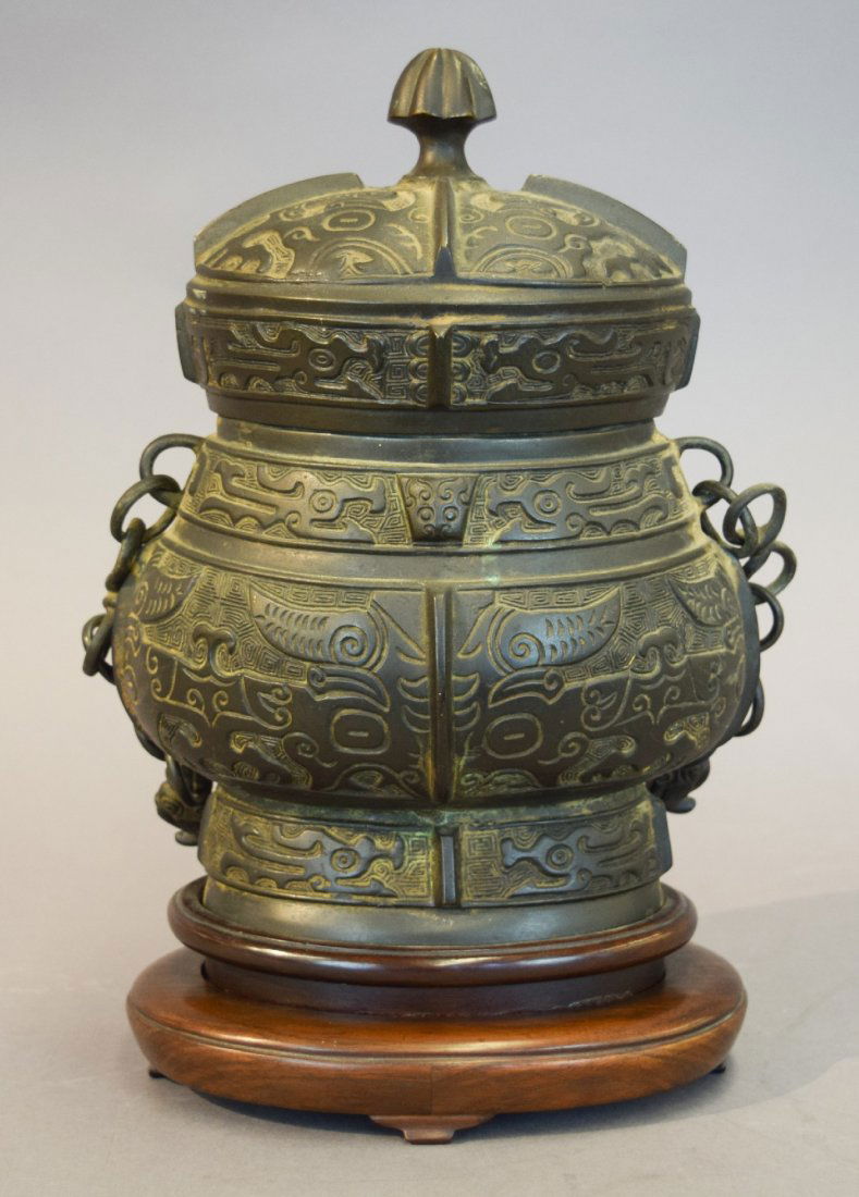 Archaic style bronze vessel. China. Late 19th-early (1 of 10)