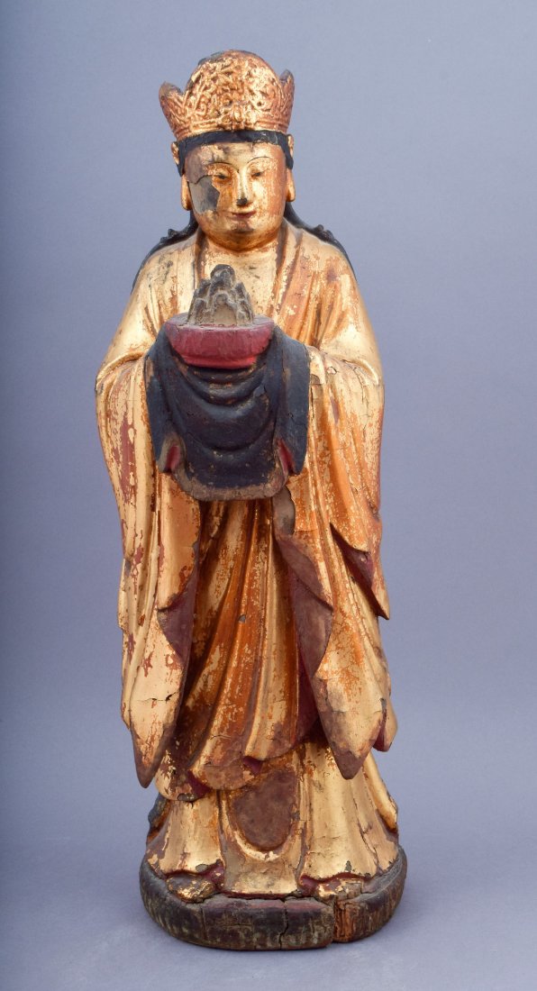 Wood carving. China. 18th century or earlier. Standing (1 of 10)