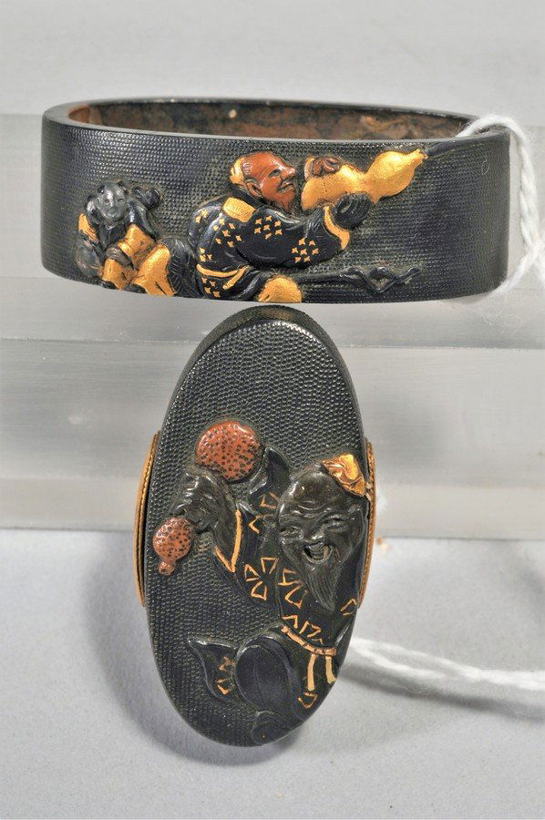 Set Fuchi-Kashira, Japan. 18th/19th century. Signed. (1 of 4)