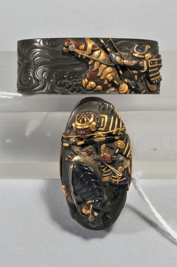 Set Fuchi-Kashira, Japan. 18th/19th century. Copper (1 of 3)