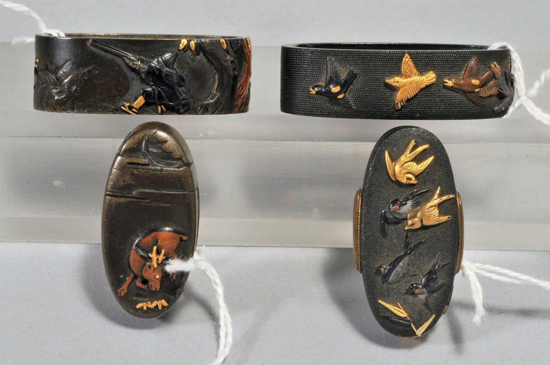 Two sets, Fuchi-Kashira, unsigned.  Japan. 18th/19th (1 of 4)