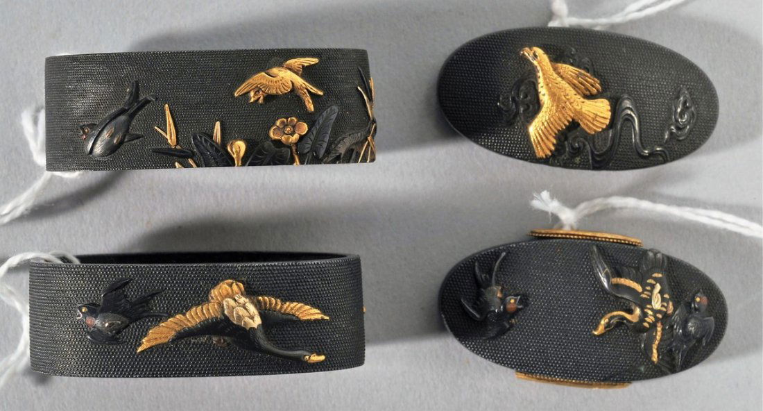 Two sets of Fuschi-Kashira. Japan. 18th/19th century. (1 of 3)