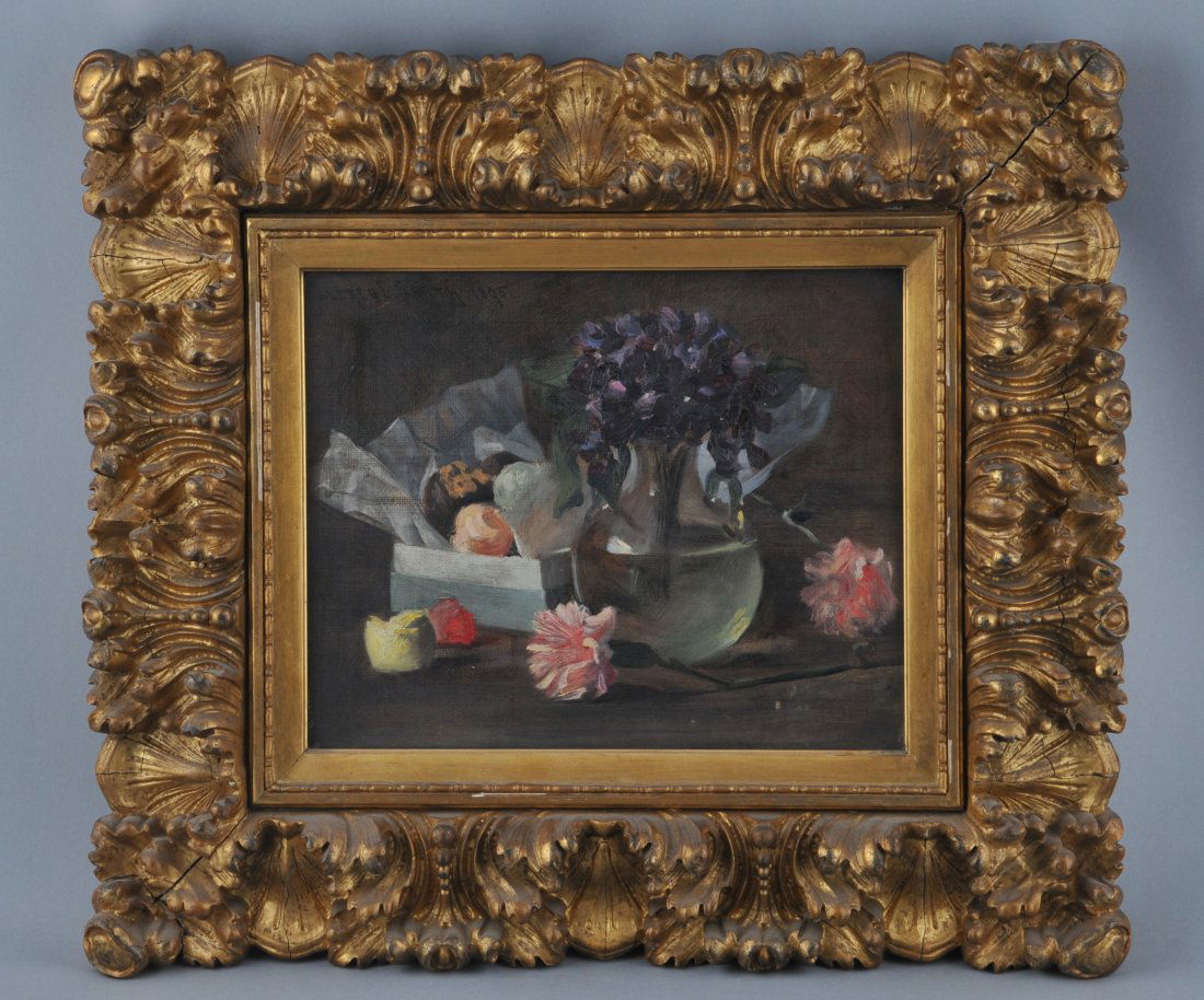 Alfred E. Smith. Small floral still life painting. (1 of 10)