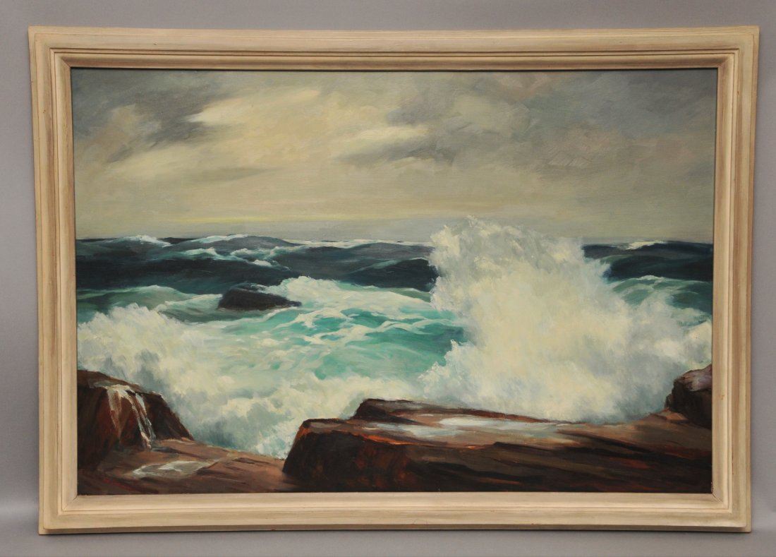 Todd Lindenmuth. Large seascape painting. Crashing (1 of 8)