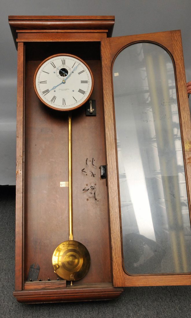 E. Howard oak-case regulator clock, circa 1900. Master (1 of 8)