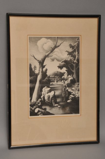 Thomas Hart Benton. "Shallow Creek". Lithograph. 1939. (1 of 8)