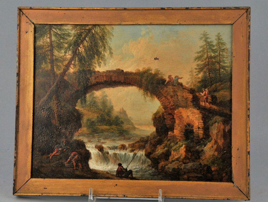 Old Master painting on copper. Depicting a landscape (1 of 10)
