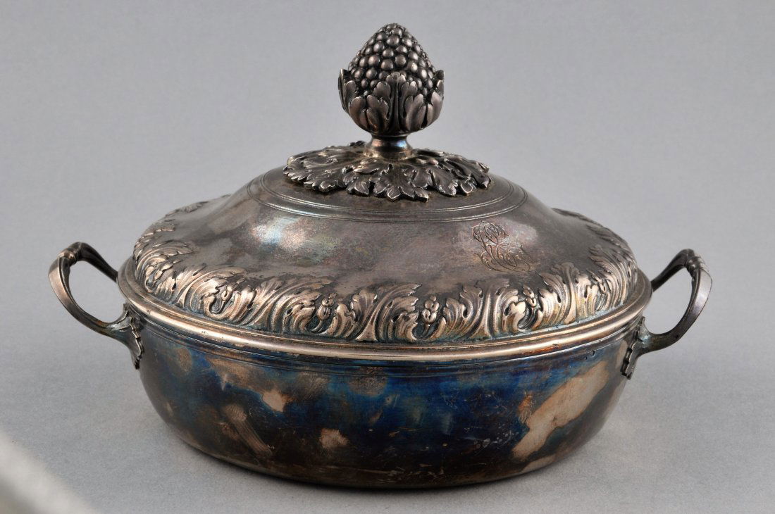 18th century French Silver two handled covered serving (1 of 10)