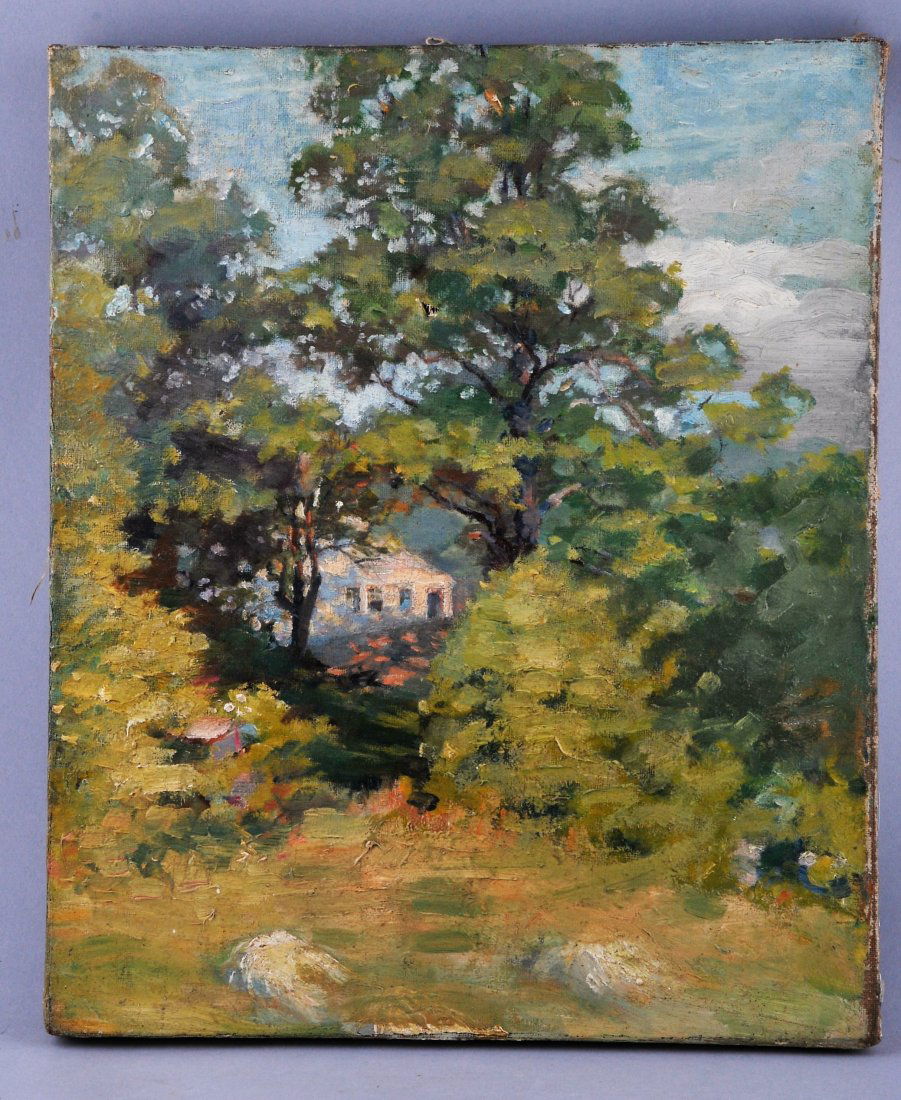 William Kaula. Landscape with house. "The Germer House, (1 of 9)