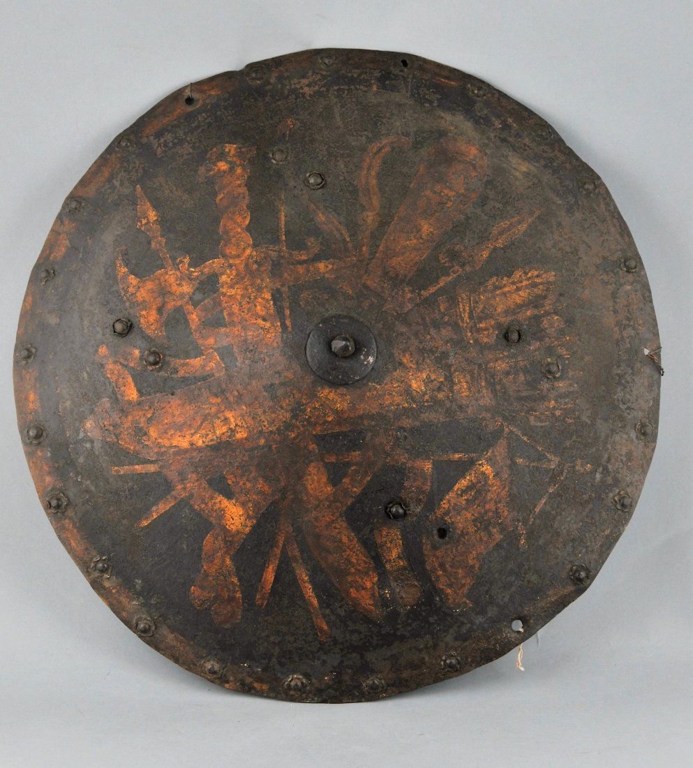 19th century or earlier. Iron Shield in Medieval style (1 of 8)