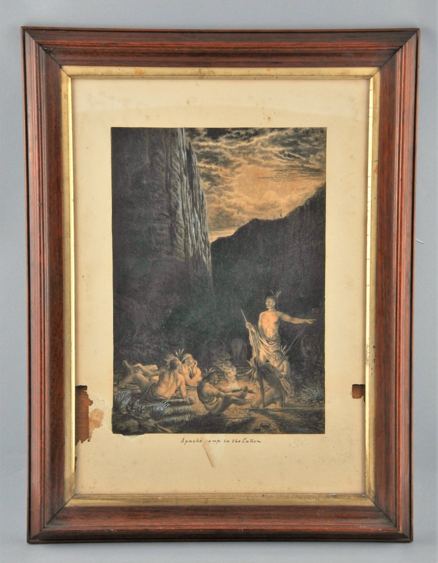 Felix O.C. Darley. Charcoal and pastel drawing "Apache (1 of 10)