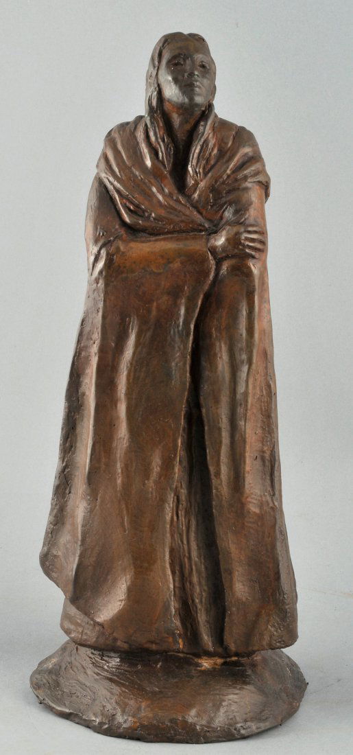 20th century Bronze figure of a Southwest Indian woman (1 of 10)