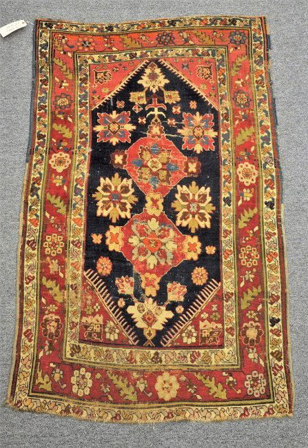 Antique Oriental Carpet scatter rug. Light purple (1 of 6)