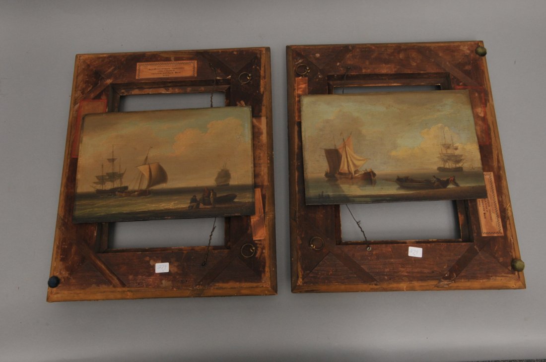 Pair of Dutch School Seascape paintings. Early 19th (1 of 9)