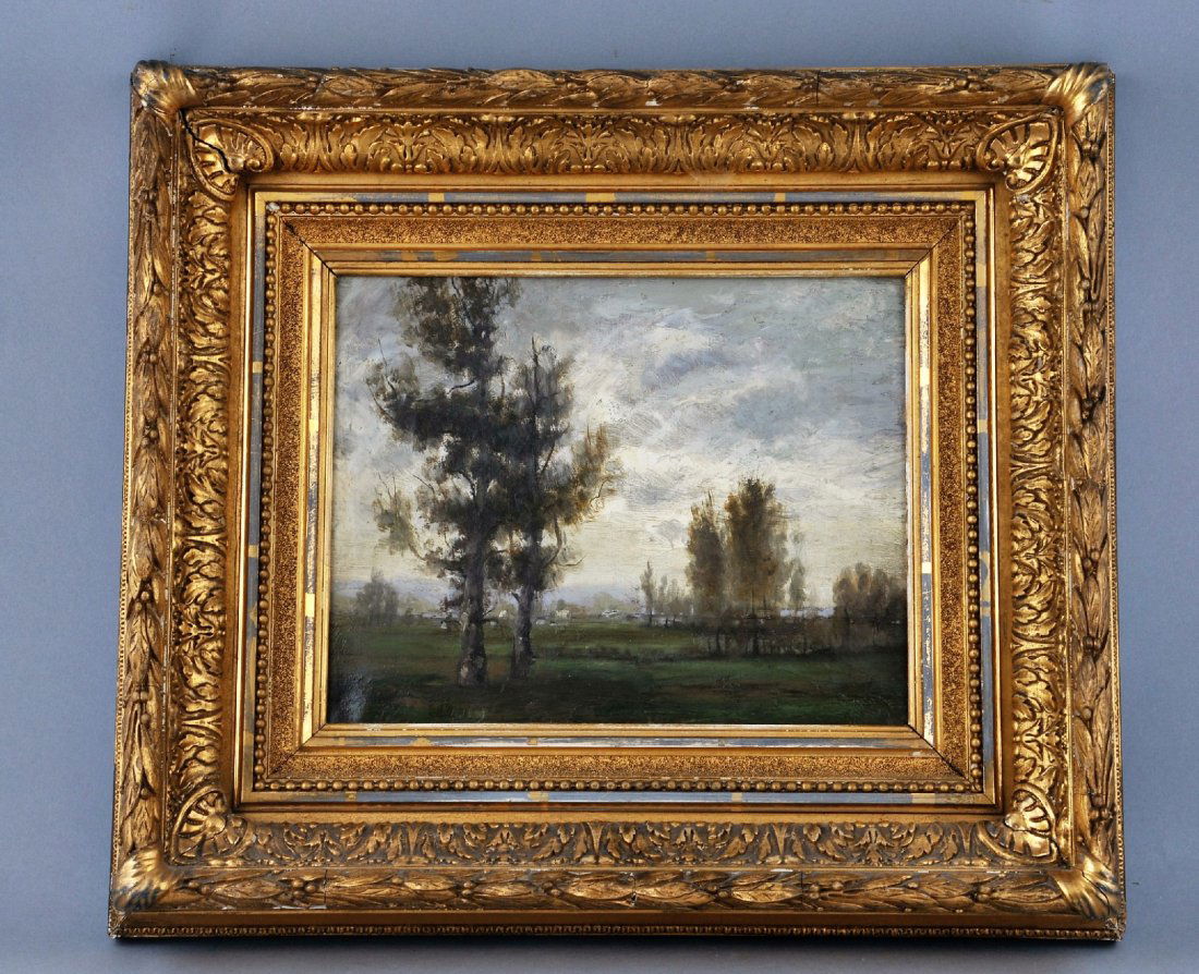 American School. Pastoral Spring Landscape painting. (1 of 9)