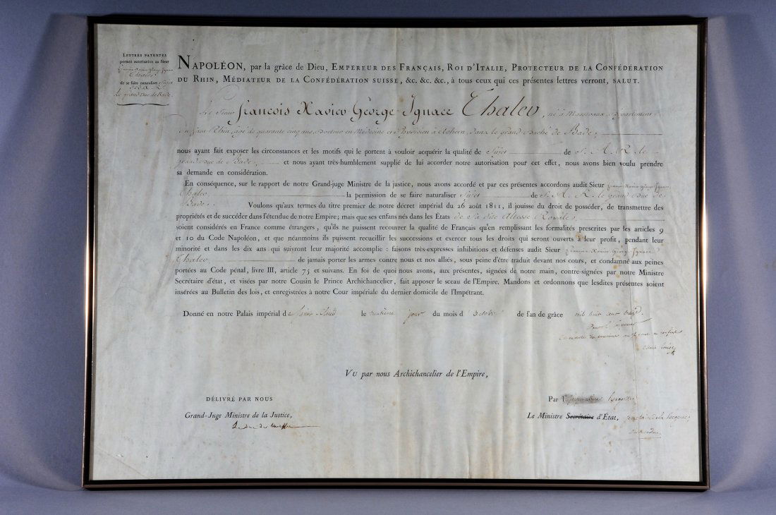 Decree. Letter of Authorization, dated 30 October 1813. (1 of 9)