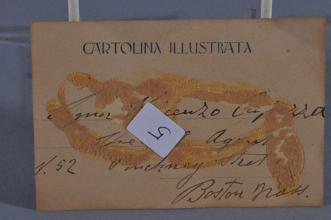 Autographed postcard. Fernando de Luca. Napoli. (1 of 2)