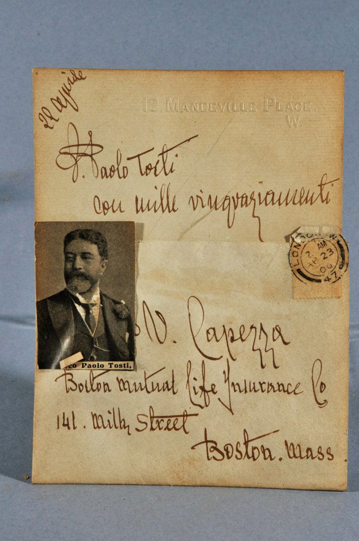 Autographed Envelope with a printed photograph of (1 of 2)