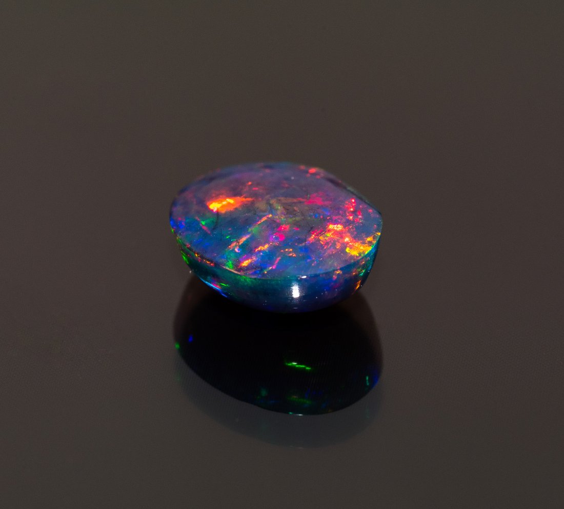 Superb Cabochon Cut Black Opal Natural (1 of 2)