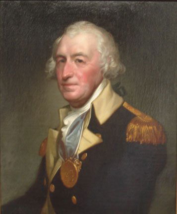 EARLY UNSIGNED OIL ON CANVAS: PORTRAIT 22 x 27" AFTER GILBERT STUART