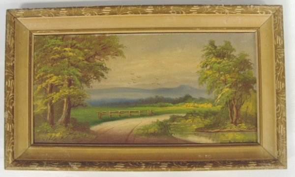 SMITH, A - SIGNED OIL PAINTING - 10 X 20 OIL ON CA