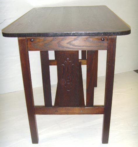 MISSION OAK TABLE UNSIGNED - 36 X 24 1/2 X 30 - RE - 2
