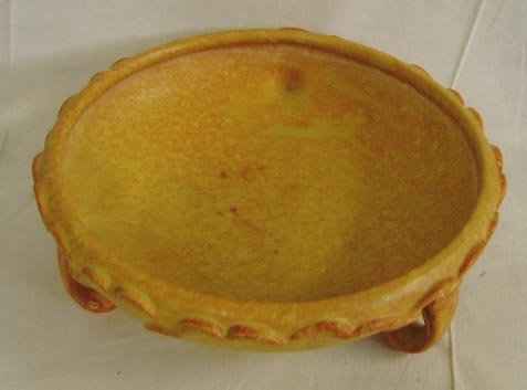 WELLER FOOTED BOWL, 3"H X 8"D (HAS HAIRLINE) - 2