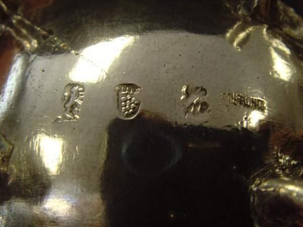 NETHERLANDS STERLING SILVER FOOTED DISH DECORATED - 4