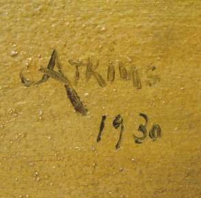 R. ATKINS SIGNED OIL PAINTING - VASE OF ROSES - 19 - 2