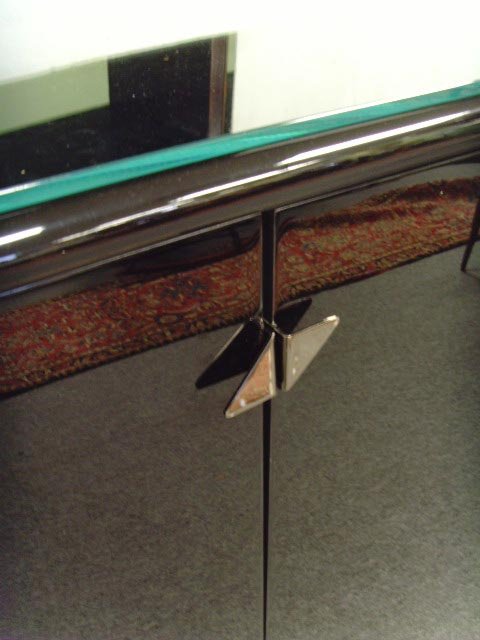 MODERN BLACK LACQUER SIDEBOARD WITH GLASS TOP - 32 - 3