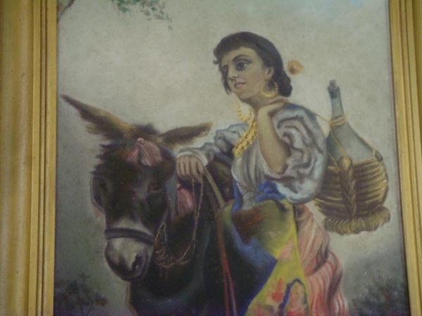 EUROPEAN SCHOOL UNSIGNED PASTEL - 36 X 18 ON CANVA - 2