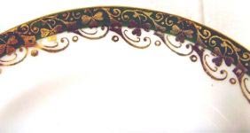 O & E G GUTHERZ AUSTRIAN DINNER SET CLOVER RIM - 2